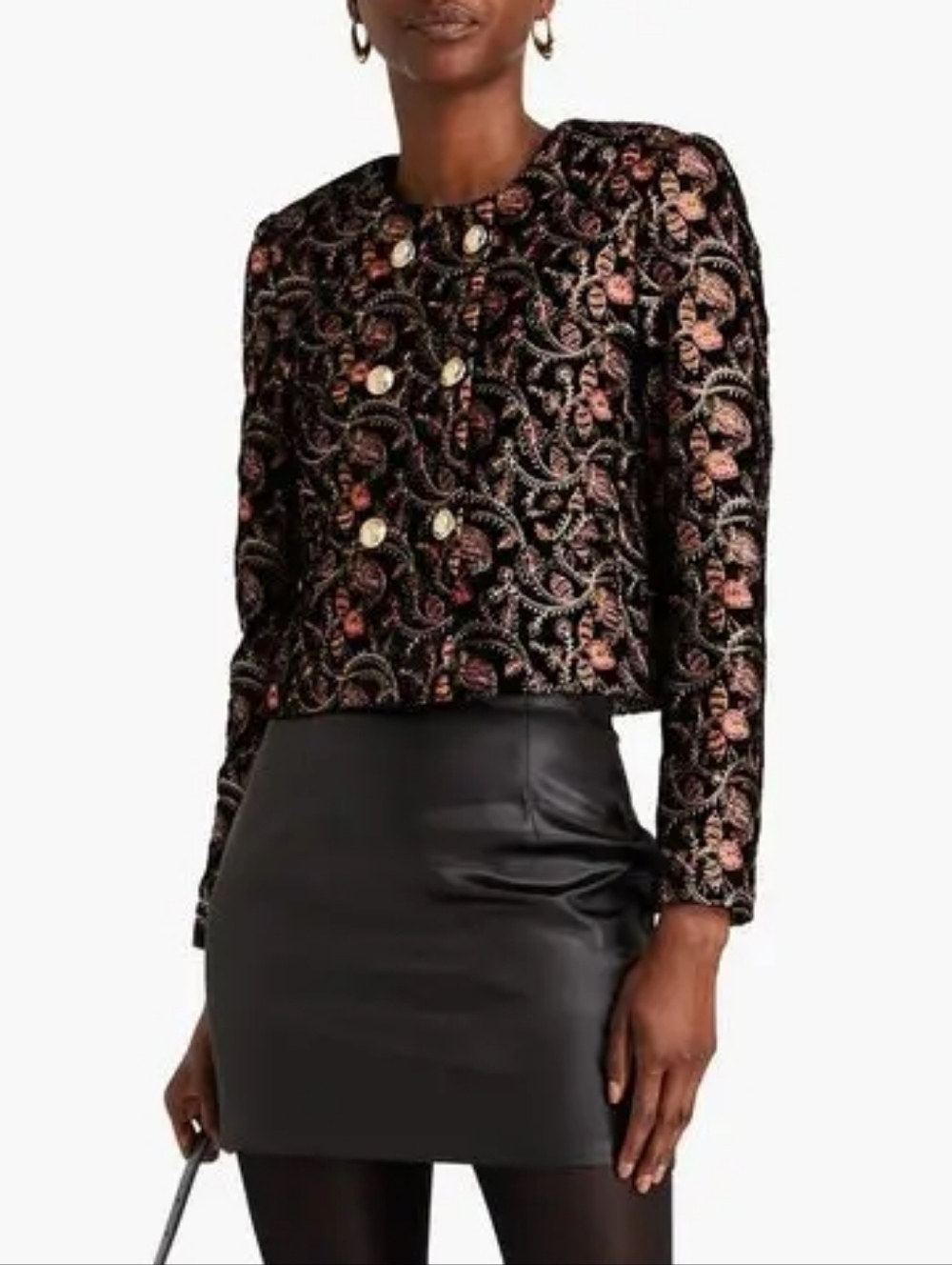 10 Crosby Derek Lam Velvet Embroidered Jacket